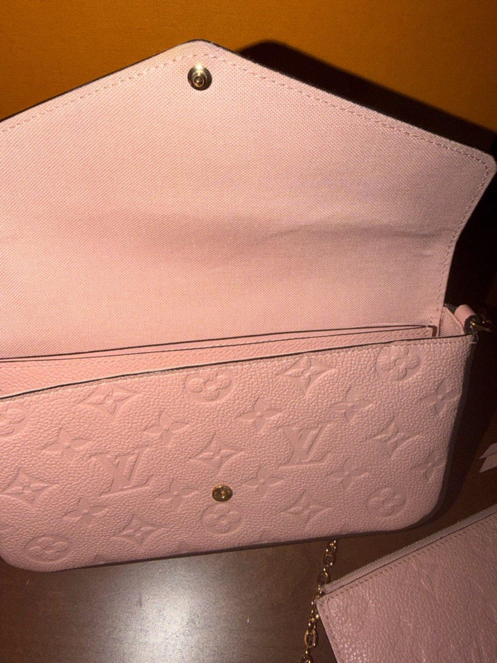 Louis Vuitton Pink Monogram Empreinte Chain Crossbody - Picture 7 of 10